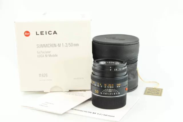 Summicron M 50mm f2 E39 Objektiv lens Leica 11862 full set mint condition 93215