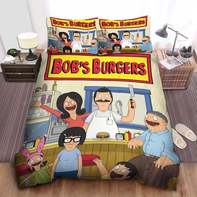 TO BOB'S Burgers Restaurant Quilt Duvet Cover Set Doona Cover