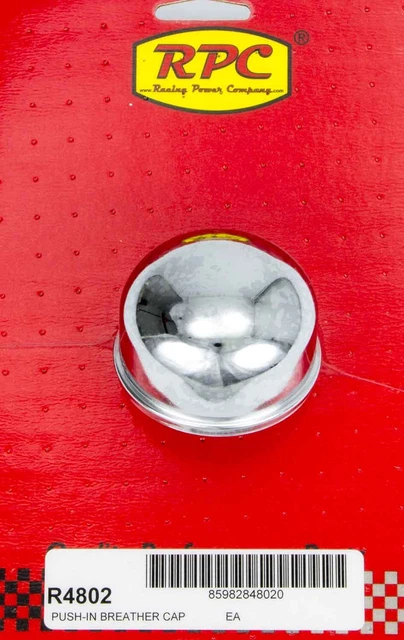 Racing Power Co Chrome Oil Filler Tubes Round Push-In Breather P/N R4802