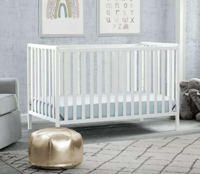 Cama Cunas Para Bebes Niños 4 en 1 Convertible Infantil Cambiador Lujosa  Madera