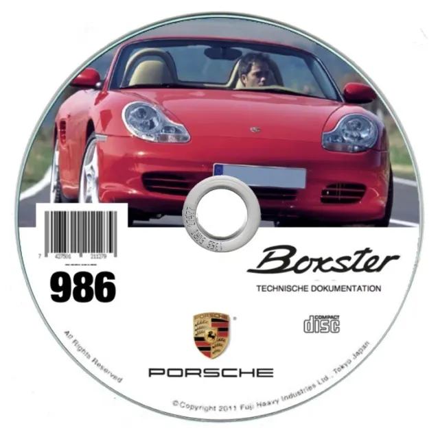 Porsche Boxster 986 (1997-2001)  manuale officina riparazione su cd