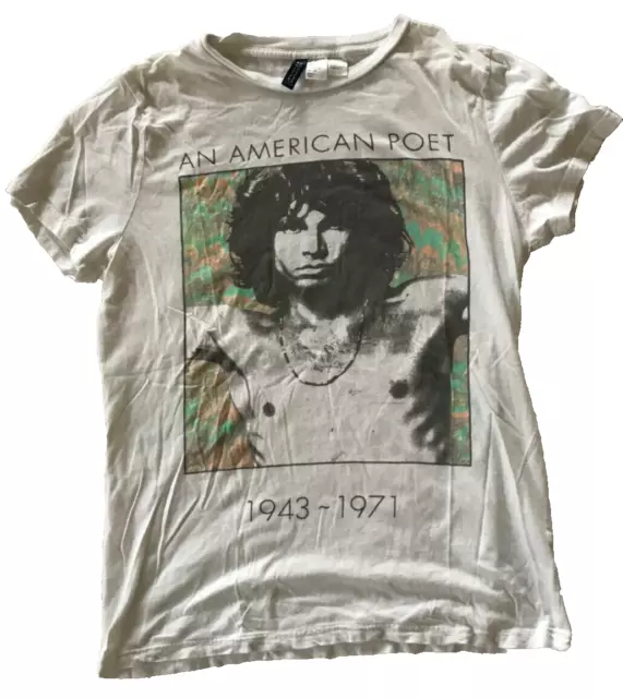 2012 Divided American Poet JIM MORRISON THE DOORS Cotton T-SHIRT Size Small