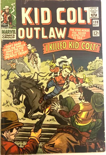 Kid Colt Outlaw # 128.  Vg/Fn. 5.0. Silver Age May 1966.  Larry Lieber-Cover.