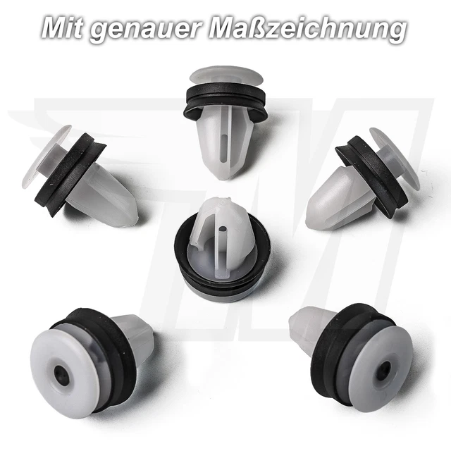 Clips Fixation Isolation Sous Capot Lot De 8 Clips De Fixation Pour Isolation Sous Capot - Référence 1H5863849A - Compatible VW, Audi, Seat, Skoda Fixation Capot 1H5863849A - Foto 4