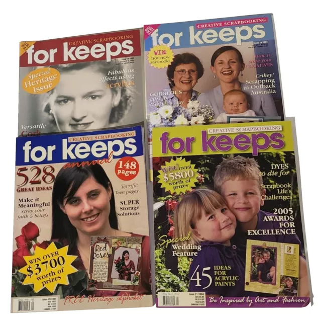 For Keeps Creative Scrapbooking VTG. Bundle x4. Issues 16, 18, 20, 21