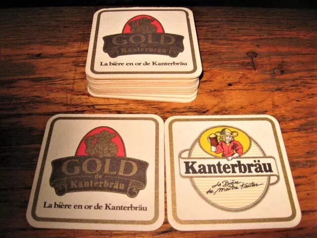 lot 15 sous bock gold kanterbräu double face TBE,  