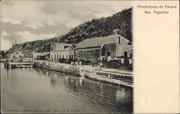 Ak Paraná Argentinien, Wasserpartie, Brücke, Straße - 4068266