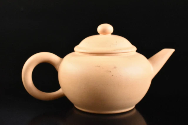 M1698: Chinese Unglazed earthenware Shapely TEAPOT Kyusu Sencha, auto