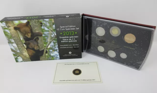 Canada 2013 Specimen Set with Special Edition $2 Coin Black Bear Cubs