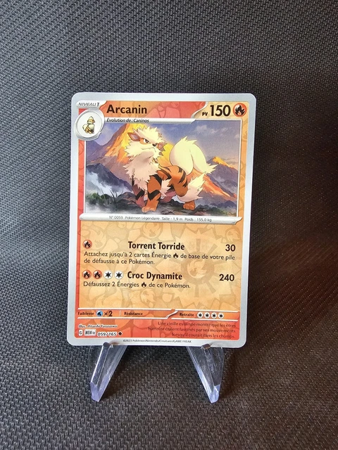 Pokemon Arcanine Card 059/165 Reverse EV3.5 Scarlet and Purple Mew 151fr