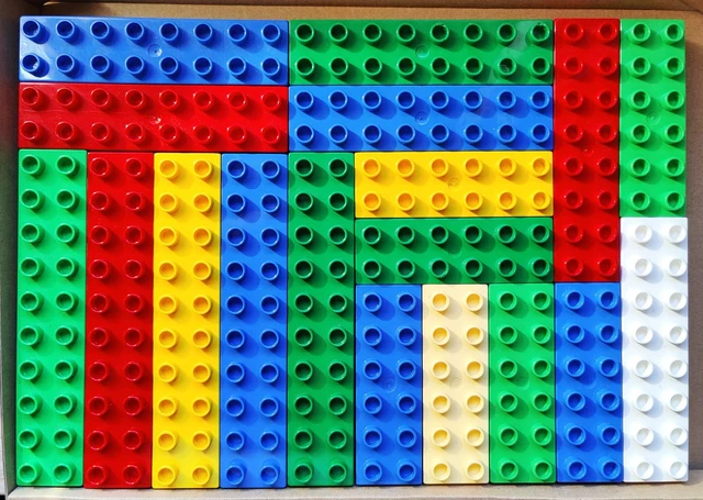 LEGO DUPLO LARGE Building Blocks 5x 2x10 - 6x 2x8 - 7x 2x6 Studs 18 ...