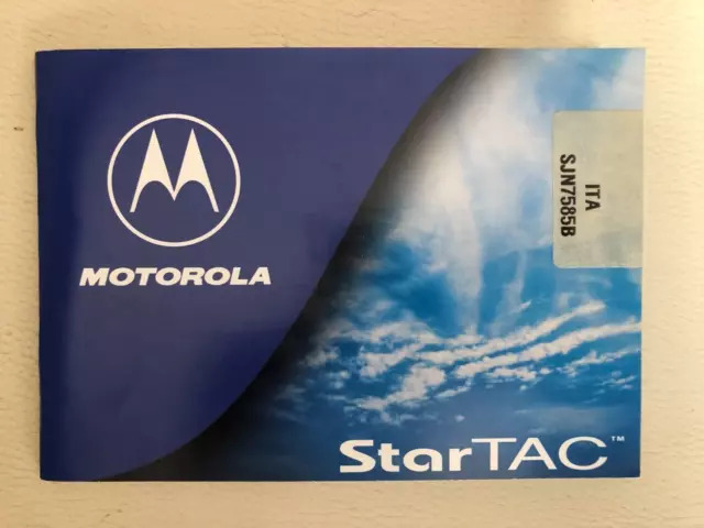 MANUALE originale PER MOTOROLA STARTAC Italiano STAR TAC cartaceo senza floppy