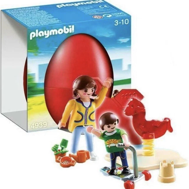 PLAYMOBIL 4939 Maman Avec Enfant Et Aire De Jeux / Série OEUF DE PAQUES NEUF