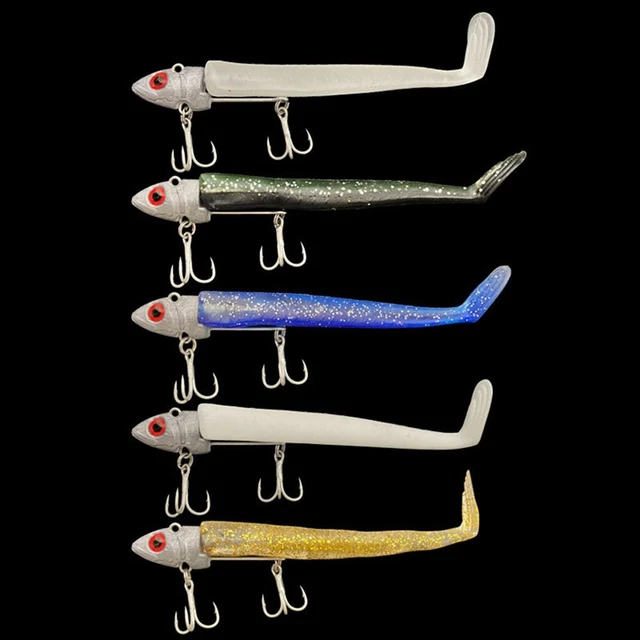S/L Angelbleikopf weicher Köder leuchtender Köder simuliert drei Haken Fischha