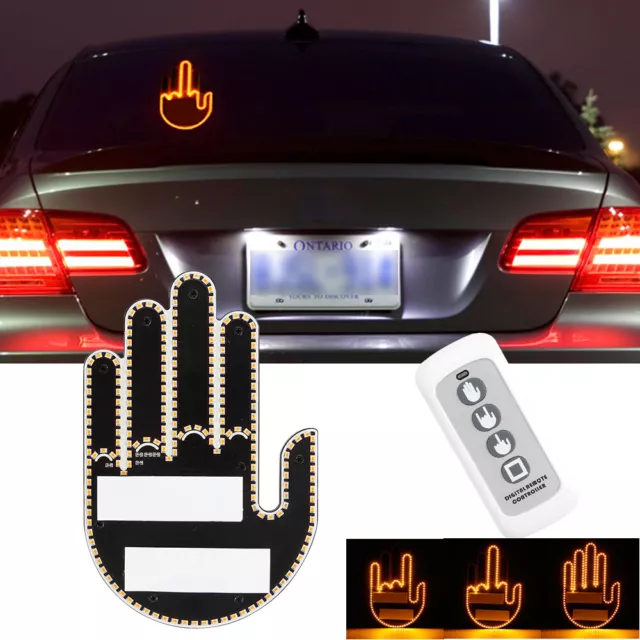 GESTURE FUN FINGER Light w/Remote Give the Love&Bird Car Signs3 $21.46 -  PicClick