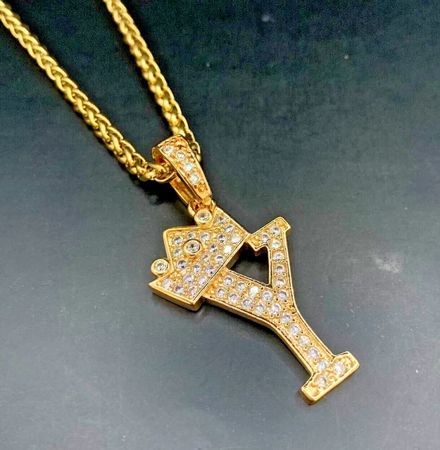 Collana con iniziale laterale • Gioielli personalizzati in acciaio
