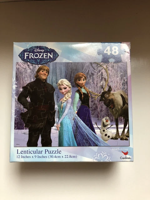 DISNEY FROZEN LENTICULAR 3D Puzzle (48-Piece) Elsa Anna Olaf Kristoff ...