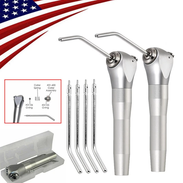 Dental 3-Way Air Water Syringe Handpiece With 2 Nozzles - Triplex Spray For Procedures