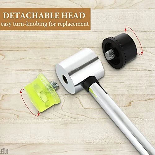 WAIZHIUA Maillet en Caoutchouc à Double Face, Ø 25 mm Mini Marteau Caoutchouc av 3