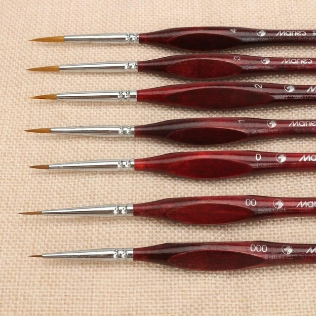 7 PC Pennello Set Professionale Sabbia Capelli Arte Unghie Painting Disegno A