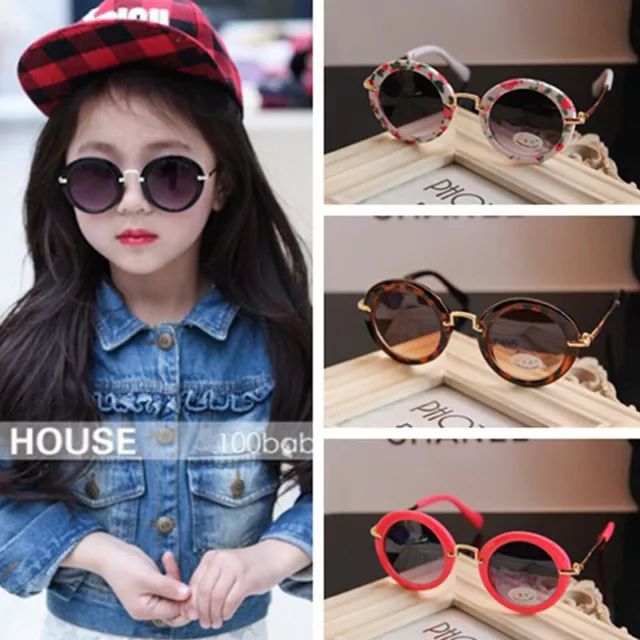 Kids Retro Round Sunglasses Children's Girls Boys Eyewear Goggles UV400 Fashion