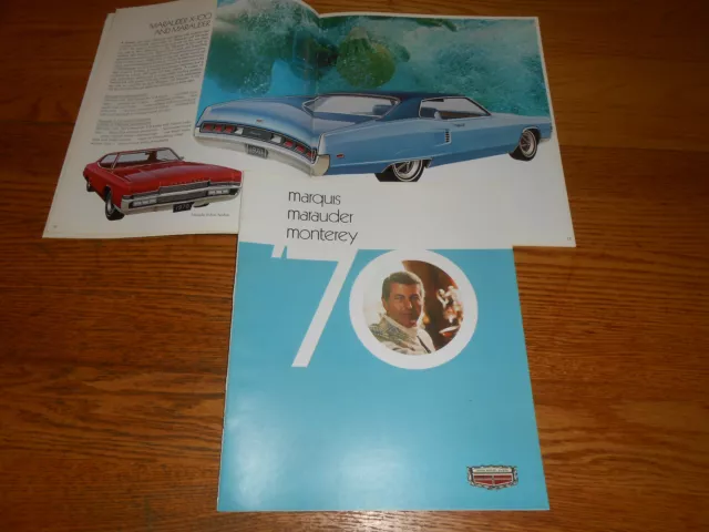 1970 MERCURY MARQUIS MARAUDER MONTEREY HUGE 28 Page BROCHURE / '70 SALES CATALOG