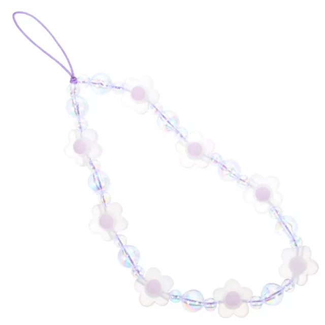 Portachiavi perline ciondolo cellulare pietra naturale perle di plastica passante manuale-ML