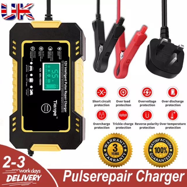 Smart Car Battery Charger 12V 6A Fast Car Battery Chargers & Optimisers AGM/GEL