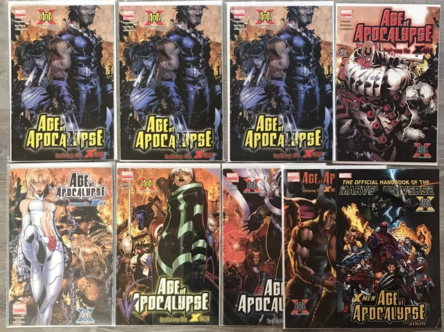 X-MEN AGE OF APOCALYPSE #1 1 1 2 3 4 5 + ONE SHOT+ HANDBOOK Marvel Lot of 9 LB12