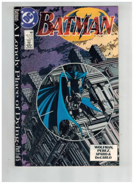 Batman 440  A Lonely Place of Dying Part 1 of 5  VF/NM  1989 DC Comic