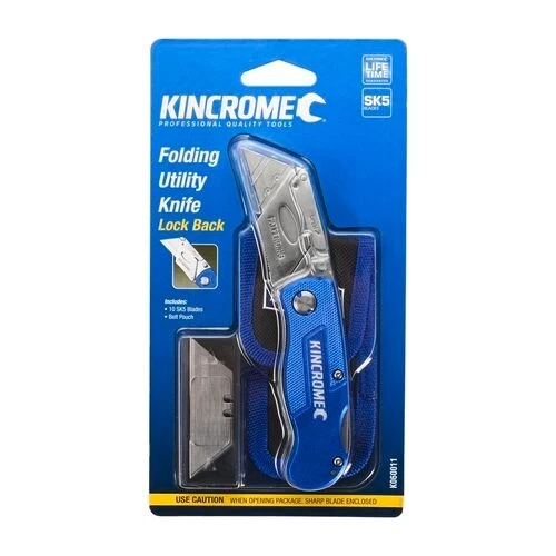 KINCROME 150MM FOLDING Lock Back Utility Knife MultiTool Box Cutter