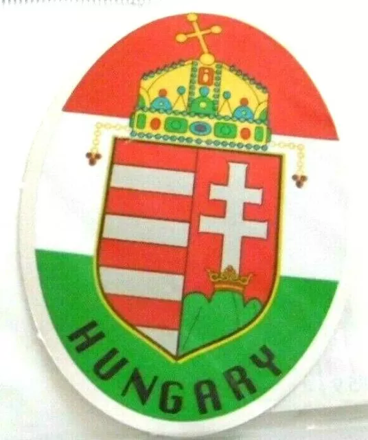 Souvenir-Aufkleber Budapest Stadtwappen Donau Hauptstadt Ungarn 80er Oldtimer