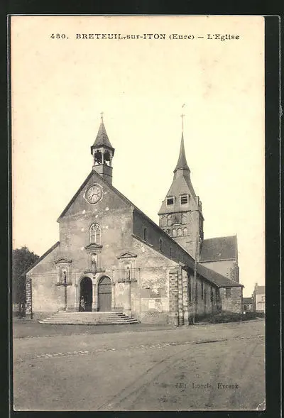 CPA Breteuil-sur-Iton, L'Eglise