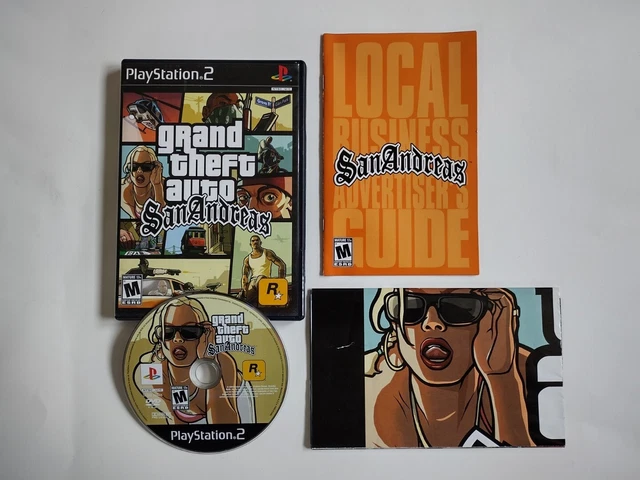 GRAND THEFT AUTO: San Andreas GTA SA (Sony PlayStation 2, 2004) CIB W ...