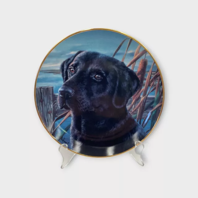 Franklin Mint Heirloom Collection "Man's Best Friend" Black Labrador Plate