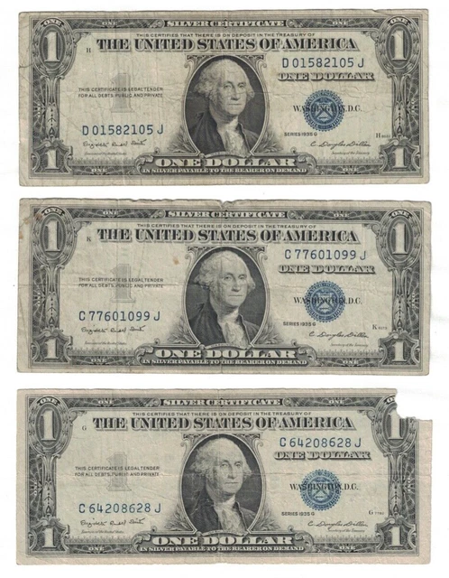 1935 G $1 One Dollar Silver Certificate Fr.1616 / Price For A Single Note.