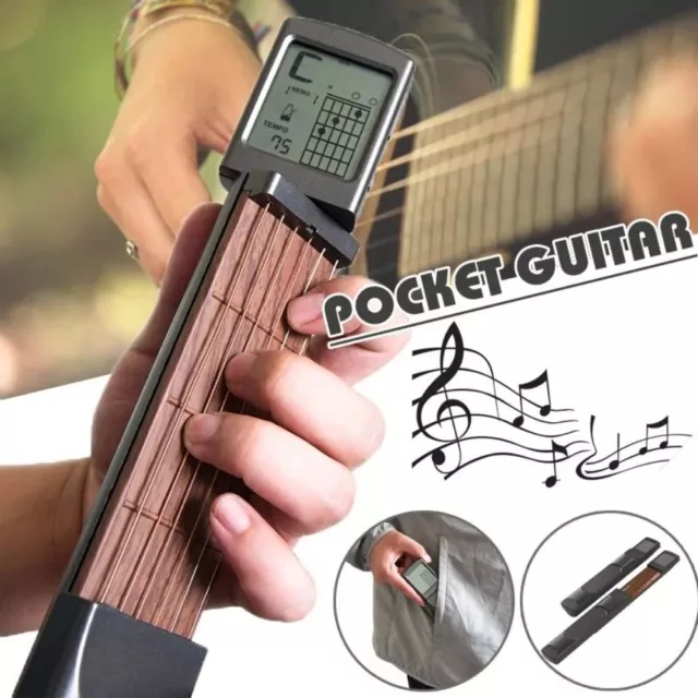 Rotatable Screen Pocket Guitar Chord Trainer  Guitar Training