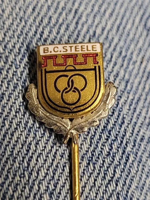 Alte Anstecknadel Ehrennadel Silber Boxen Boxclub Essen Steele  (203)