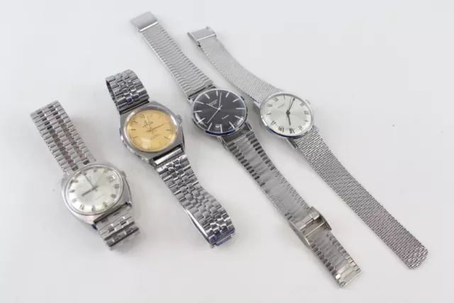 Men's Vintage WRISTWATCHES Hand Wind Automatic Sekonda Lanco Working x 4