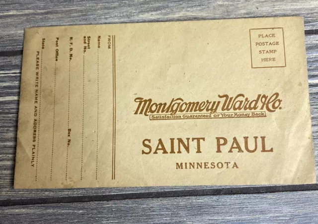 Vintage Montgomery Ward Envelope Saint Paul Minnesota
