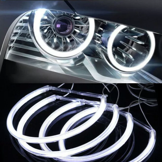 4X Luces de Ángel Ojos Para BMW 3 E46 E39 Faro Blanco Coche Anillos LED CCFL Halo