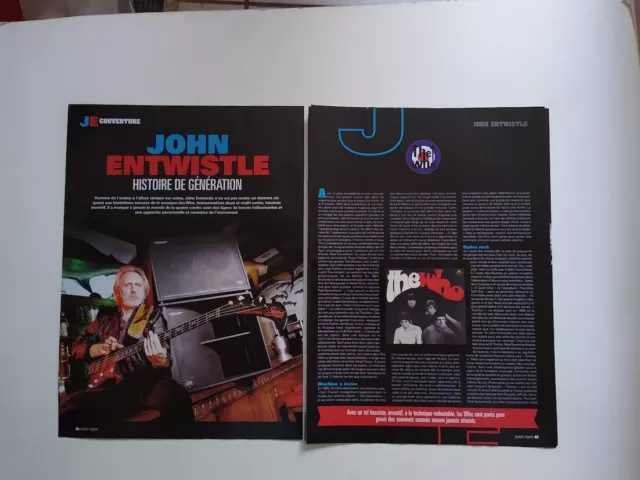 John Entwistle The Who Roger Daltrey Pete Townshend Keith Moon clippings France