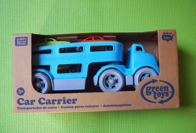 Green Toys - Car Carrier with Truck, Ramps and  Fun Mini Cars [Made in U.S.A]