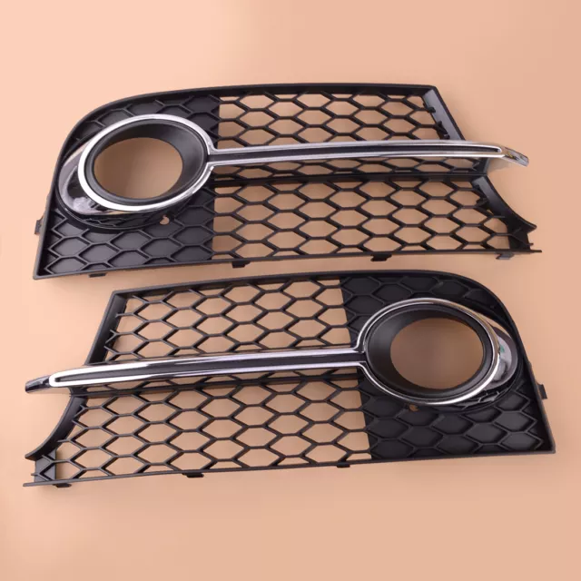 2pcs HONEYCOMB Hex Fog Light Grille Grill Cover Fit for Audi TT MK2 S-LINE TTS