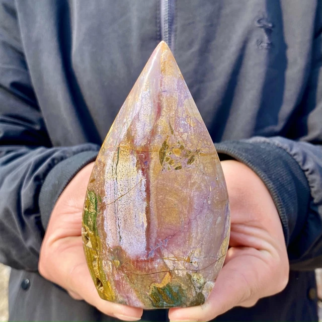 Jaspe océan naturel de couleur rare sphère- 835.37 g