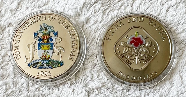 Rare Bahamas Flora and Fauna .999 Silver Layered Coin - Add to Your Collection!