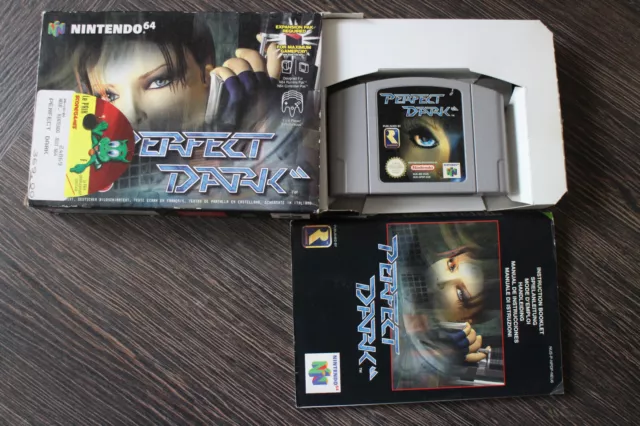 Perfect Dark (Nintendo 64, 2000) PAL - Complet Jeu Boite Notice