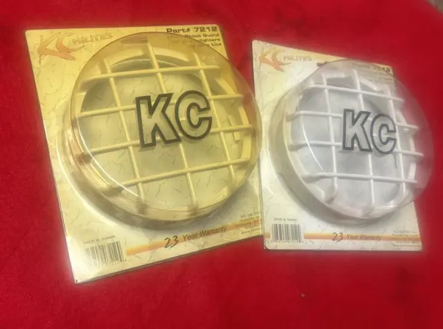 NOS KC HiLites 7212 6" White Stone Guards - Light Covers (2)