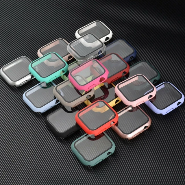 Schutzhülle f Apple Watch iWatch 1 2 3 4 5 6 7 Cover Case Hülle Display Hartglas