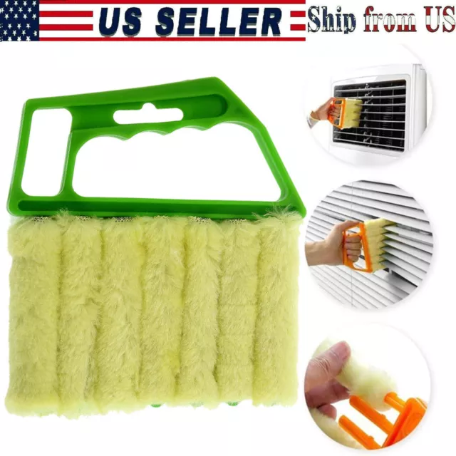 Air Conditioner Dirt Cleaner Tools 7 Slat Window Mini-Blind Cleaner Duster Brush